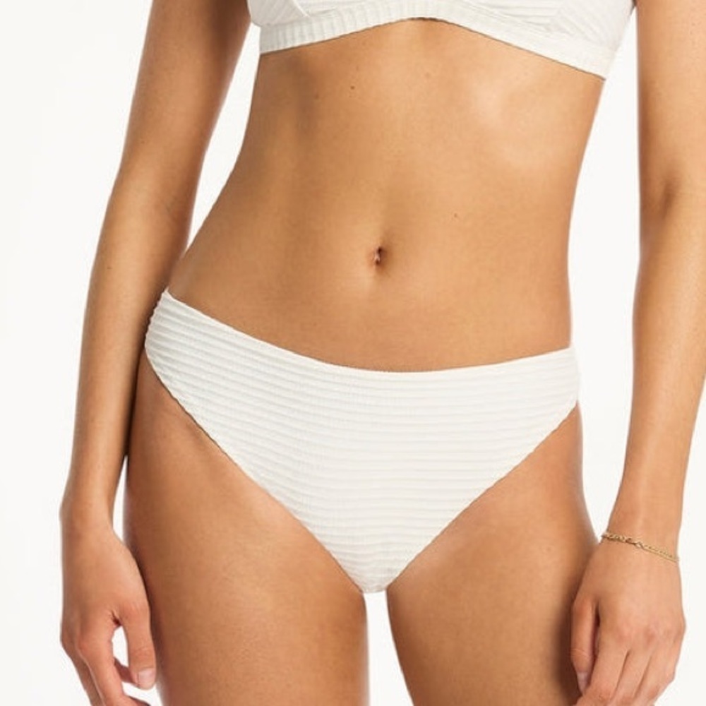NWT SEA Level White Spinnaker Regular Cheeky Pant Size 6 Bikini Bottoms - Picture 3 of 10